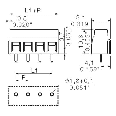 Клемма печатной платы LS 5.08/10/90 3.5SN OR BX 1912910000