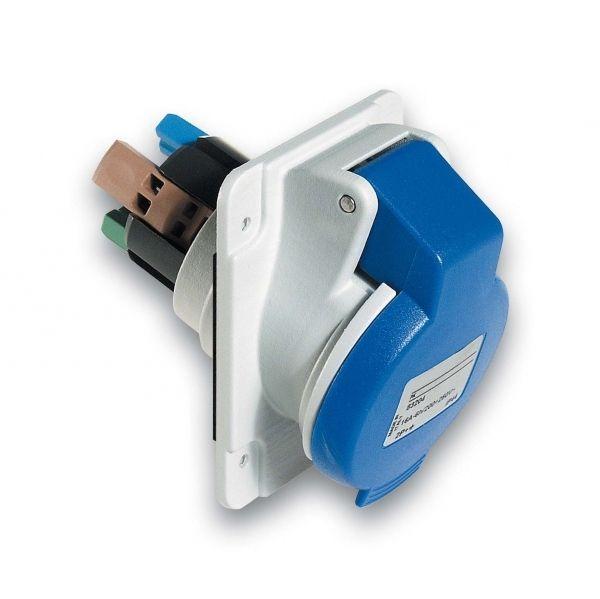 Розетка СП угл. 16А 220В 2P+E быстр. соед. IP44 SchE PKY16F423