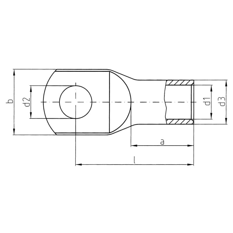 Tube cable shoe for CU con. KRN-M4/-10 1496900000