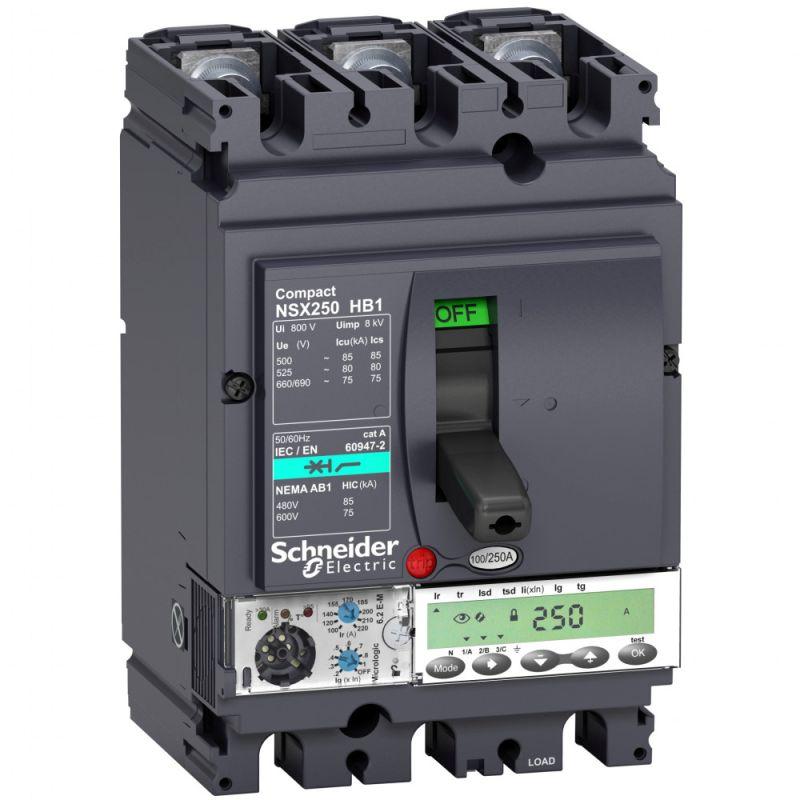 Выключатель авт. 3п MIC6.2E-M 25А NSX100HB1 (75кА при 690В) SchE LV433315