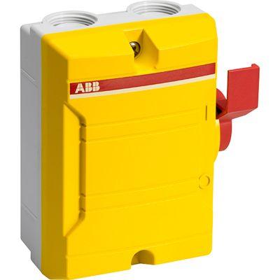 Рубильник 3п BW325 Y TPN 25А в боксе упр. сбоку IP65 желт. ABB 2CMA142441R1000