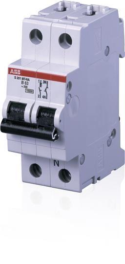Выключатель автоматический модульный 2п (1P+N) Z 50А 10кА S201MT-Z50NA ABB 2CDS271106R0578
