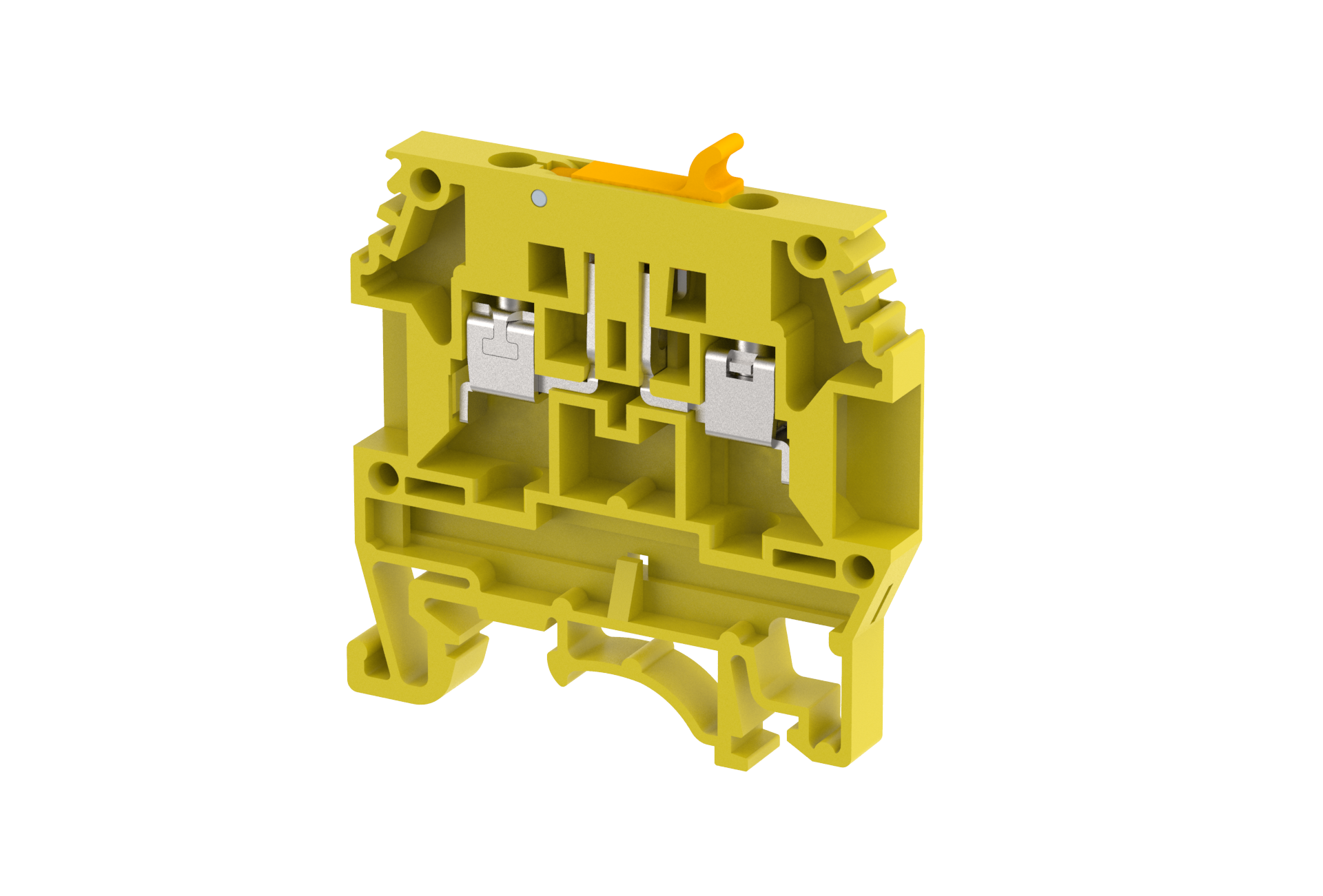 1103130004 Клемма с размыкателем с тестовым гнездом желтая KULTD4TS-YELLOW
