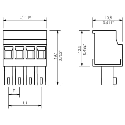 Штекерный соединитель печат BCZ 3.81/14/90 SN BK BX 1899460000