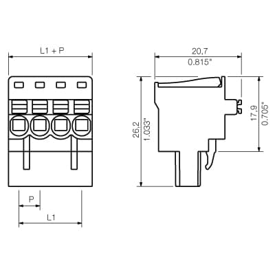 Штекерный соединитель печат BLF 5.08HC/18/90 SN OR BX 1001690000