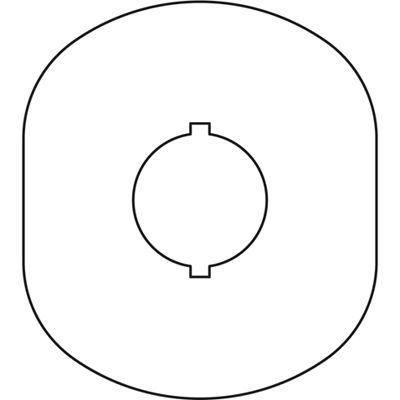 Шильдик MA6-1024 с без текста пласт. 1 место желт. ABB 1SFA611930R1024