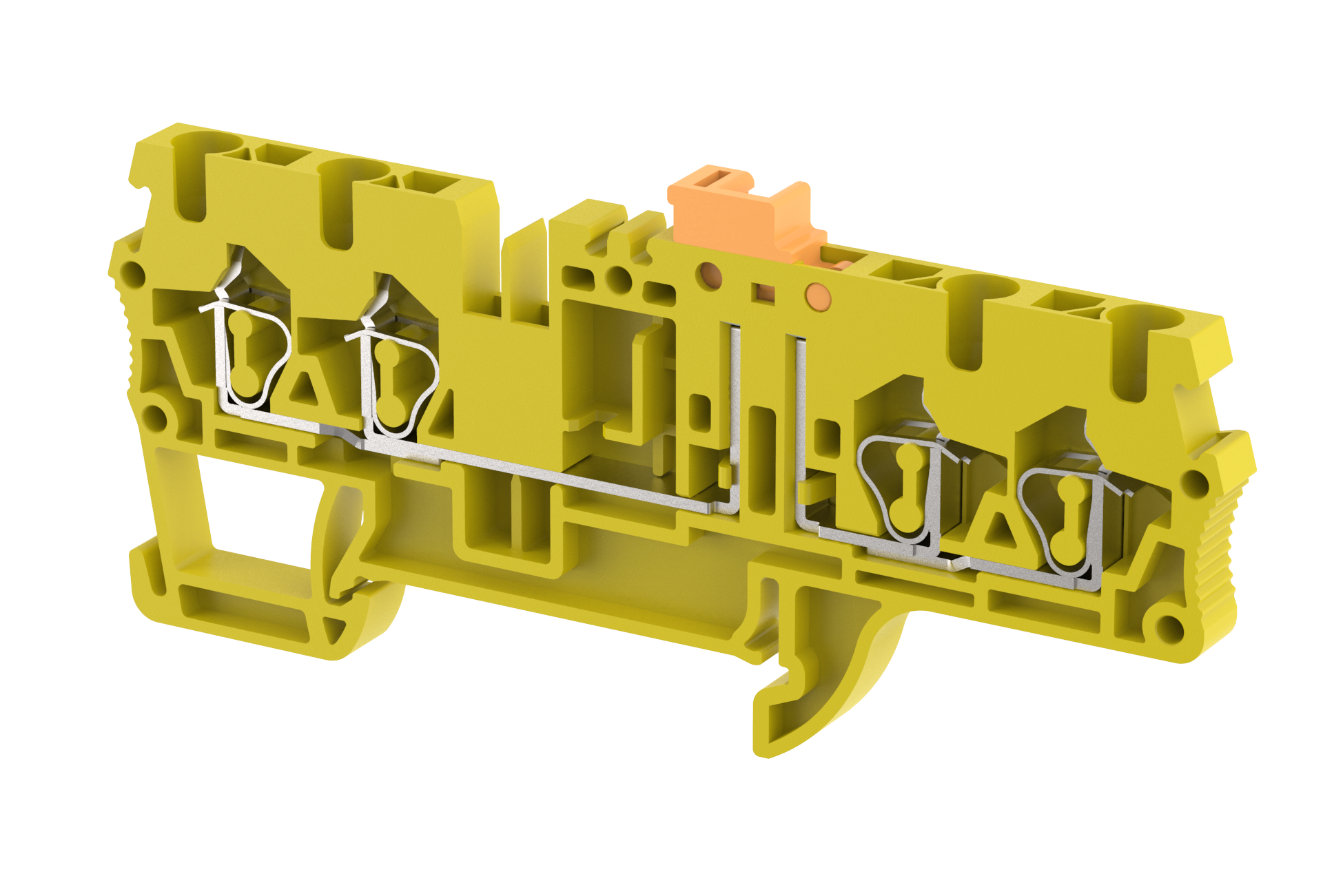 2102150004 Клемма с размыкателем на 4 подключения желтая SQK2.5-2×2-YELLOW