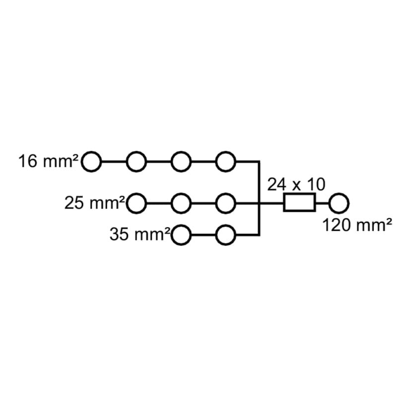 Проходная клемма WPD 108 1X120/2X35+3X25+4X16 GY 1562100000