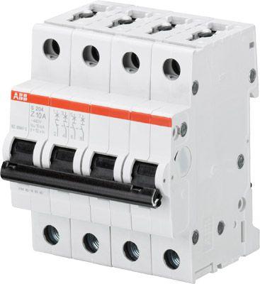 Выключатель автоматический модульный 4п Z 8А 10кА S204M Z8 ABB 2CDS274001R0408