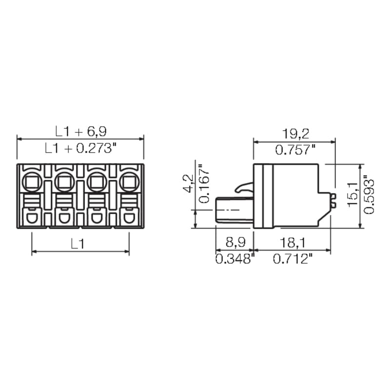 Штекерный соединитель печат BLF 7.62HP/02/180 SN BK BX SO 1350920000