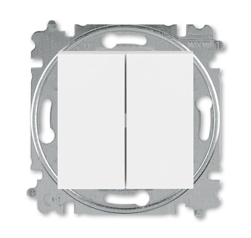 Переключатель 2-кл. СП Levit IP20 бел./ледяной ABB 2CHH595245A6001