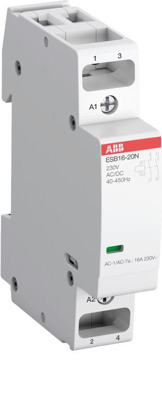 Контактор ESB16-02N-07 модульный (16А АС-1 2НЗ) катушка 400В AC/DC ABB 1SBE111111R0702