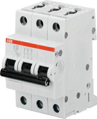 Выключатель автоматический модульный 3п D 6А 10кА S203M D6 ABB 2CDS273001R0061