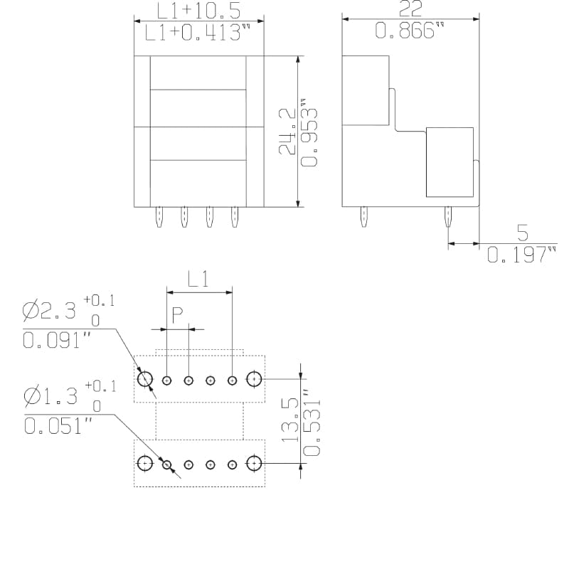 Штекерный соединитель печат SLD 3.50 V/10/180F 3.2 SN OR BX 1891070000