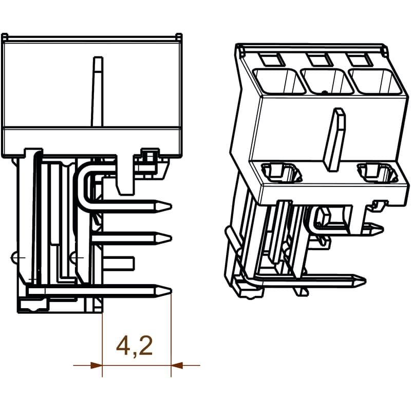 Штекерный соединитель печат SHL-SMT 5.00/03GR 4.2RL 1069590000