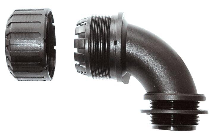 Фитинг PVC RF C90 d16мм RF16/M20/C90/BL 90град. нейлон черн. (уп.10шт) ABB 7TCA296060R0051