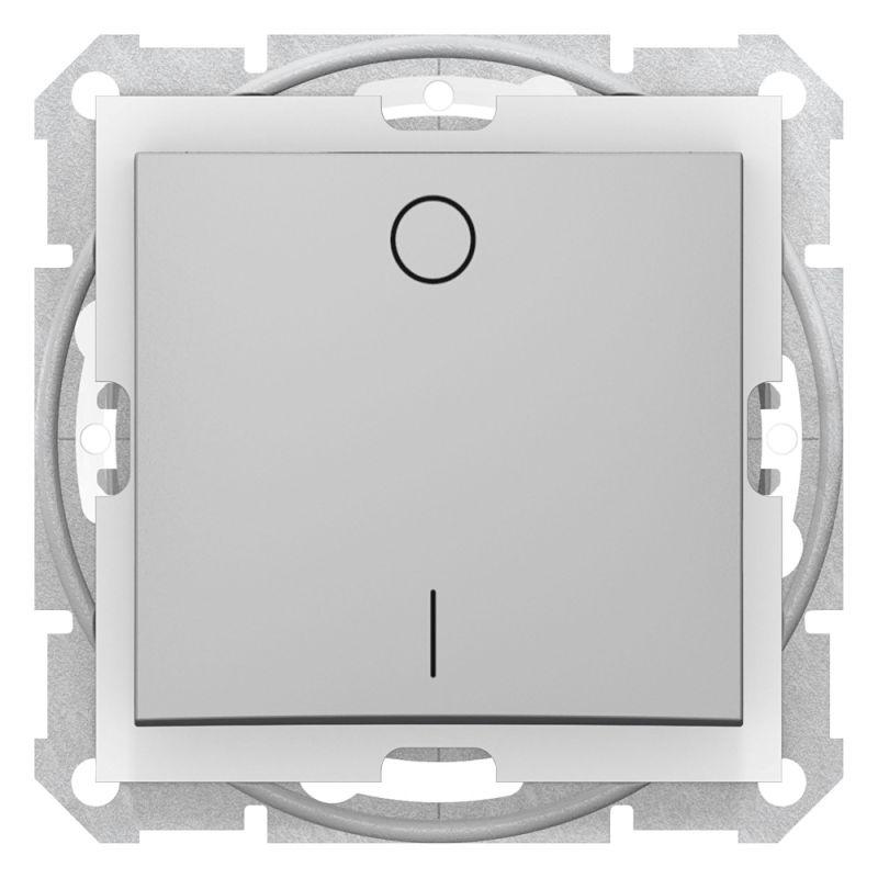 Механизм выключателя 1-кл. 2п СП Sedna 10А IP44 (сх. 2) 250В алюм. SchE SDN0200360