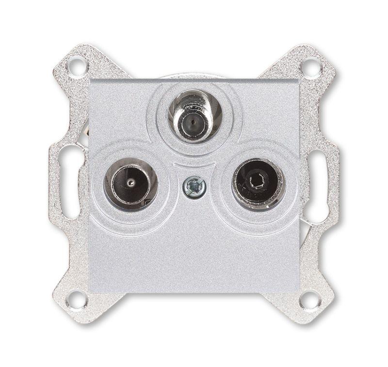 Розетка TV-R-SAT Levit единственная серебр. ABB 2CHH083303A6070