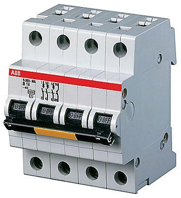 Выключатель автоматический модульный 4п (3P+N) C 1А 25кА S203P C1NA ABB 2CDS283103R0014