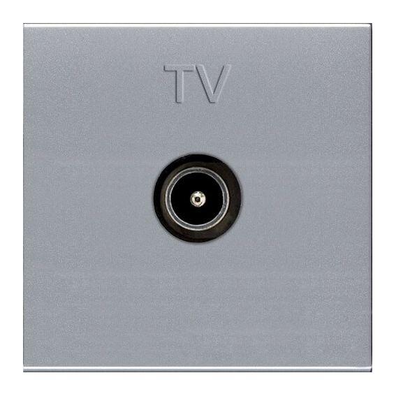 Механизм розетки TV 2мод. Zenit простой серебр. ABB 2CLA225070N1301