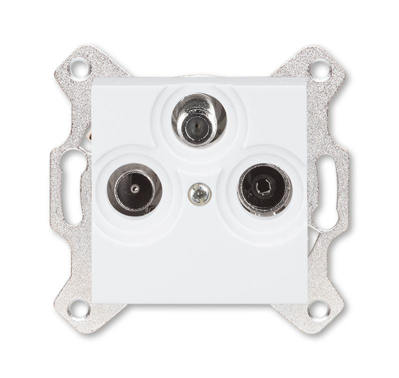 Розетка TV-R-SAT Levit единственная бел. ABB 2CHH083303A6003