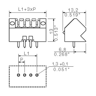 Штекерный соединитель печат SL 3.50/15/135F 3.2SN OR BX 1643460000
