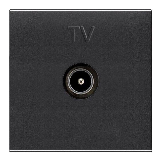 Механизм розетки TV 2мод. Zenit простой антрацит ABB 2CLA225070N1801