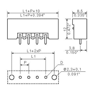Штекерный соединитель печат SL-SMT 5.08HC/16/180F 3.2SN BK BX 1820640000