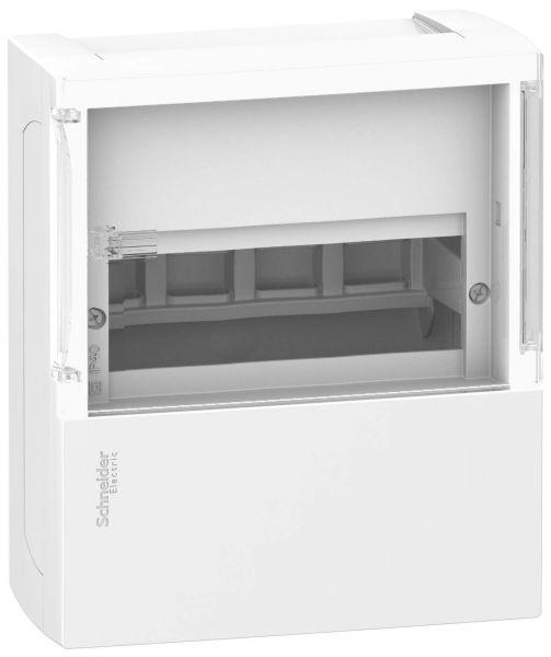 Щит MINI PRAGMA 1 ряд 6мод. навес. с прозр. двер. IP40 IK07 63А 2 клеммы SchE MIP12106S