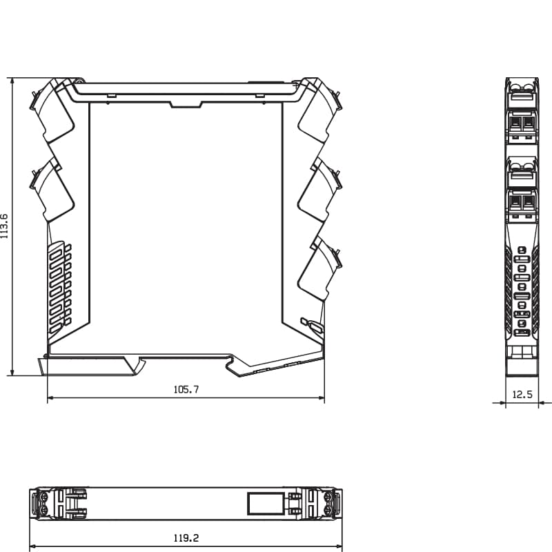 Корпус бл. управл. CH20M12 SET 2/3 BK/OR 1519270000