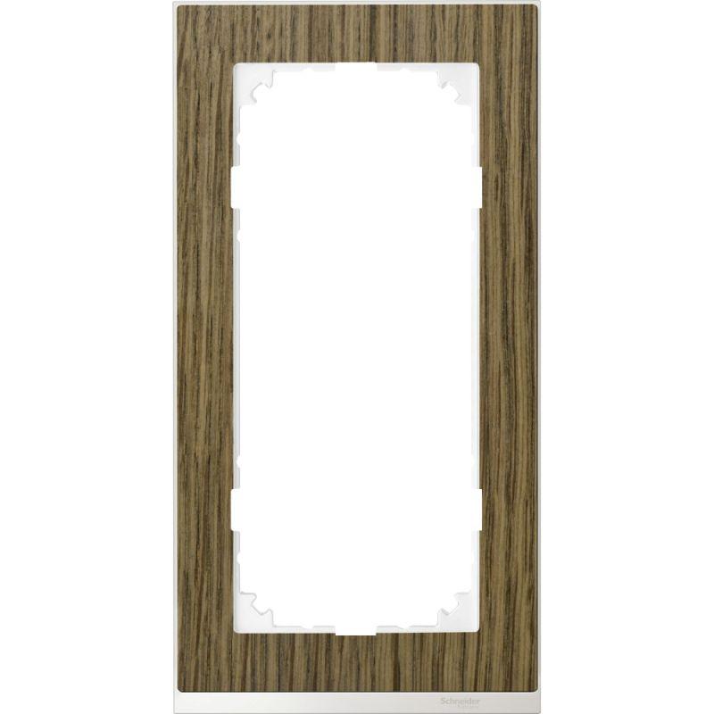 Рамка 2-м M-Pure Decor без перегородки дуб/бриллиантовый бел. SchE MTN4025-3674
