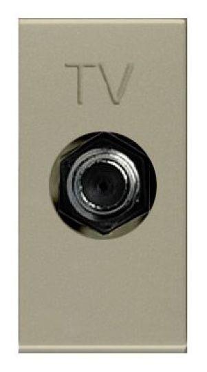 Розетка TV 1мод. Zenit с накладкой шампань ABB 2CLA215000N1901