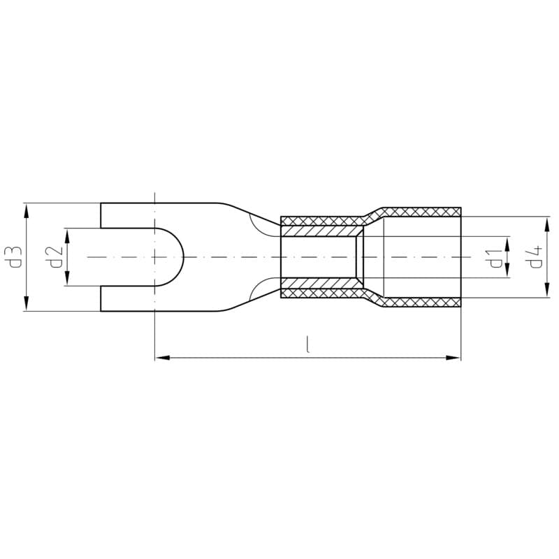 Lug, conductor sleeve, conn KQIG-M5/-1 1492580000