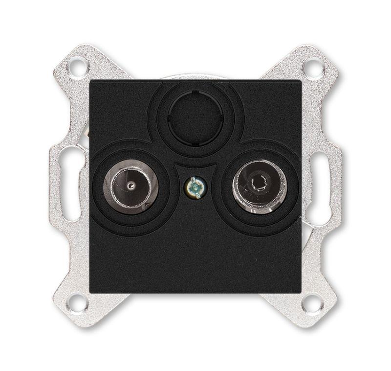 Розетка TV-R Levit оконечная антрацит ABB 2CHH083503A6063