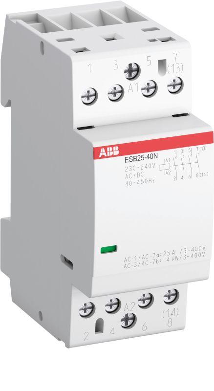 Контактор ESB25-04N-07 модульный (25А АС-1 4НЗ) катушка 400В AC/DC ABB 1SAE231111R0704